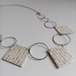 Paper necklace Circle&square