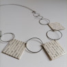 Paper necklace Circle&square