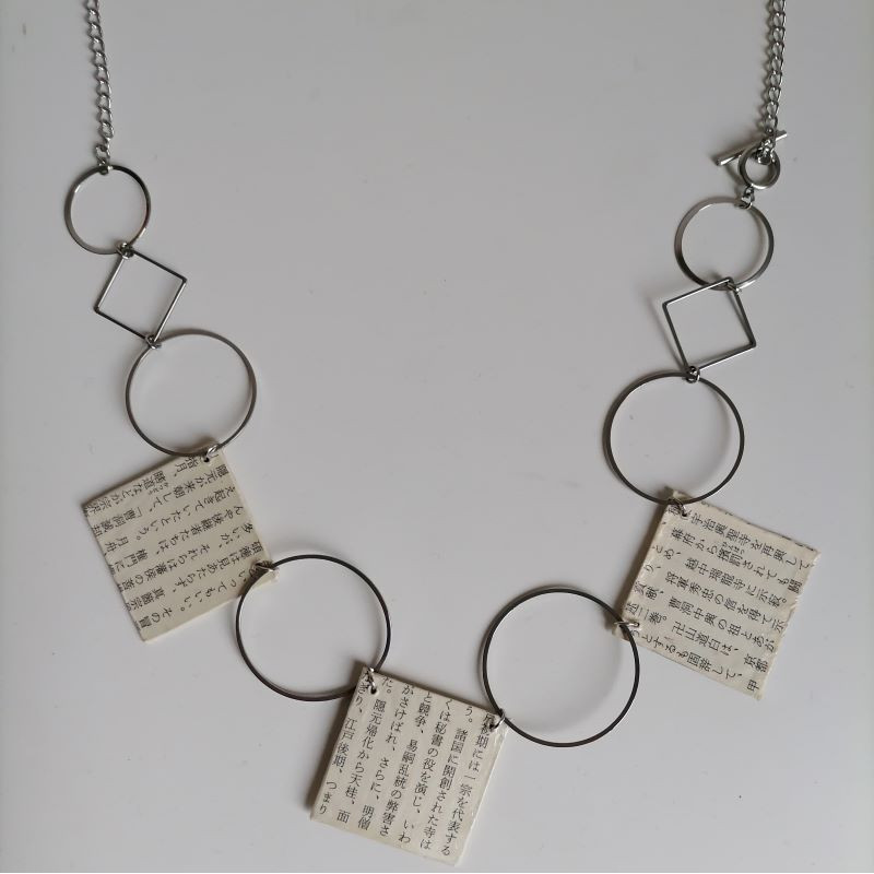 Paper necklace Circle&square