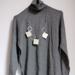 Paper necklace Circle&square