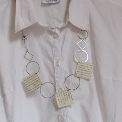 Paper necklace Circle&square