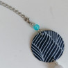Paper necklace blue