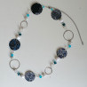 Paper necklace blue