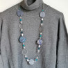 Paper necklace blue