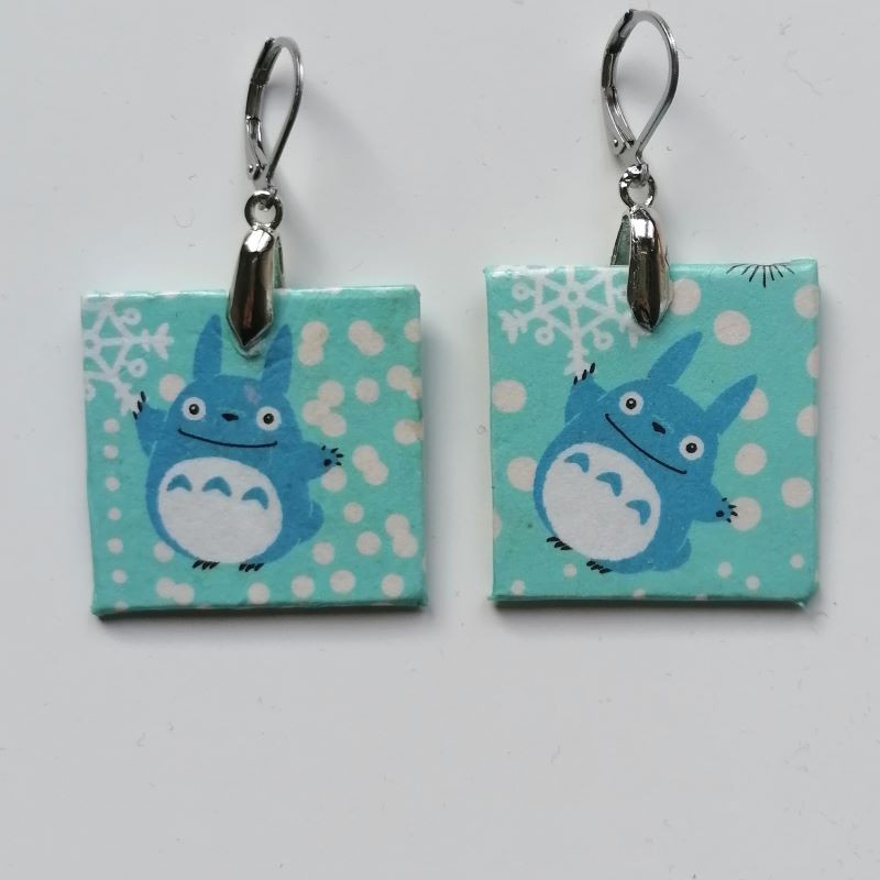 Orecchini quadrato Totoro
