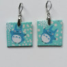 Square Paper earrings- Totoro