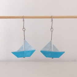 Orecchini origami barca