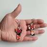 Earrings origami Kimono Black