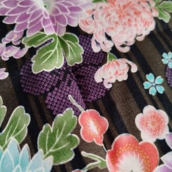 Japanese cotton 50cm Black stripe