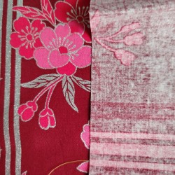 small Japanese cotton 50x50cm Stripe red