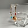 Earrings goldfish and bubble