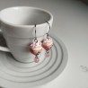 Earrings Manekineko Pink with bead