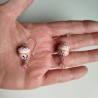 Earrings Manekineko Pink with bead