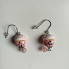 Earrings Manekineko Pink with bead