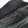 Cintura obi in cotone giapponese -Onda nera