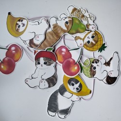 Mofusand birthday card garland