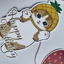 Mofusand birthday card garland