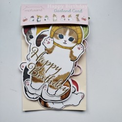Mofusand birthday card garland