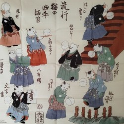 Furoshiki cotone 70cm Gatti...