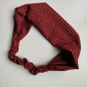 Hair turban Seigaiha bordeaux