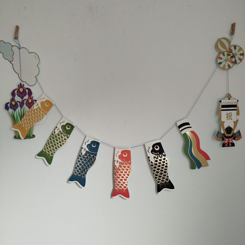 Garland card Carps Koinobori