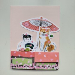Biglietto 3D Cane Shiba-inu