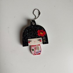 Specchietto portachiave Kokeshi