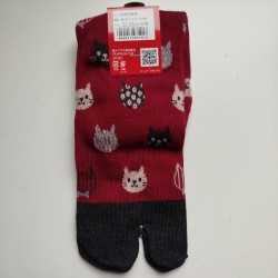 Tabi socks Cat face 35-37