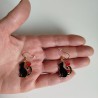 Earrings enamel Black Cats