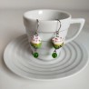 Earrings Manekineko Green