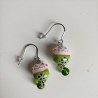 Earrings Manekineko Green