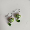 Earrings Manekineko Green