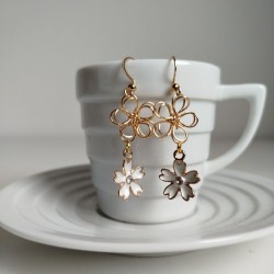 Cherry and metal flower...