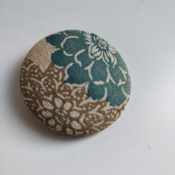 Covered button pin 5cm Beige