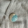 Covered button pin 5cm Beige