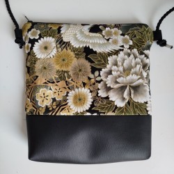Mini shoulder bag -Crane gold