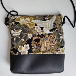 Mini shoulder bag -Crane gold