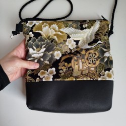 Mini shoulder bag -Crane gold