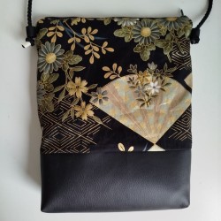 Mini shoulder bag -Fan gold