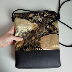 Mini shoulder bag -Fan gold