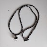 Black cherry Chirimen cord Necklace Crane in bubble