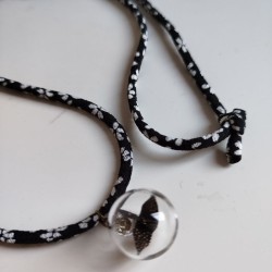 Black cherry Chirimen cord...