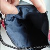 Mini shoulder bag -Bordeaux silver