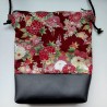 Mini shoulder bag -Bordeaux silver