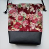 Mini shoulder bag -Bordeaux silver