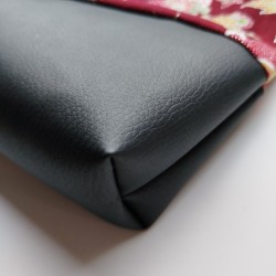 Mini shoulder bag -Bordeaux silver