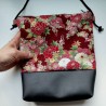 Mini shoulder bag -Bordeaux silver
