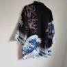 Kimono robe in polyester -Big waves