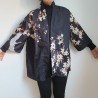 Kimono robe in polyester -Crane
