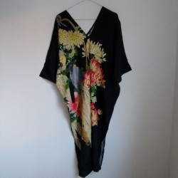 Abito-camicia lunga Nero